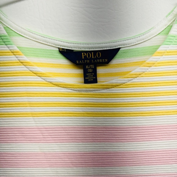 POLO RALPH LAUREN Girls striped multicolor dress size 16 nwt - Picture 3 of 8